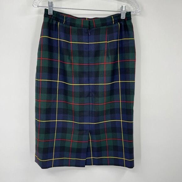 O'Neil of Dublin Plaid Irish Wool Midi Skirt Multicolor Womens Size 8P - Picture 2 of 7